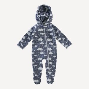 NWT Kate Quinn Quilted Bear Bunting Blue Rain‎ Cloud Organic Cotton Newborn